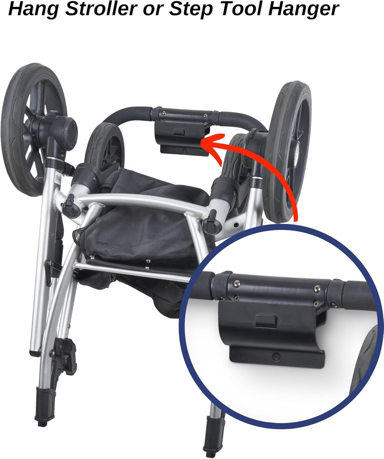 Heavy Duty Black Ladder Hooks - Space-Saving Wall Mount Brackets for Garage & Shed, Organize Ladders, Folding Chairs & Tools with Ease!