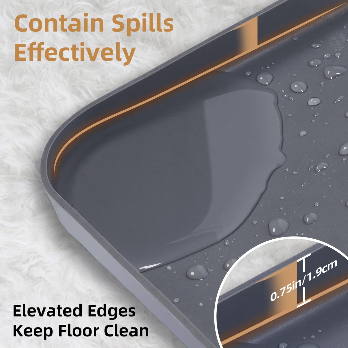 Revolutionary Pee Pad Holder - 24" x 24" Non-Slip Silicone Training Mat with Raised Edges for Easy Cleaning & Indoor Dog Potty Solutions