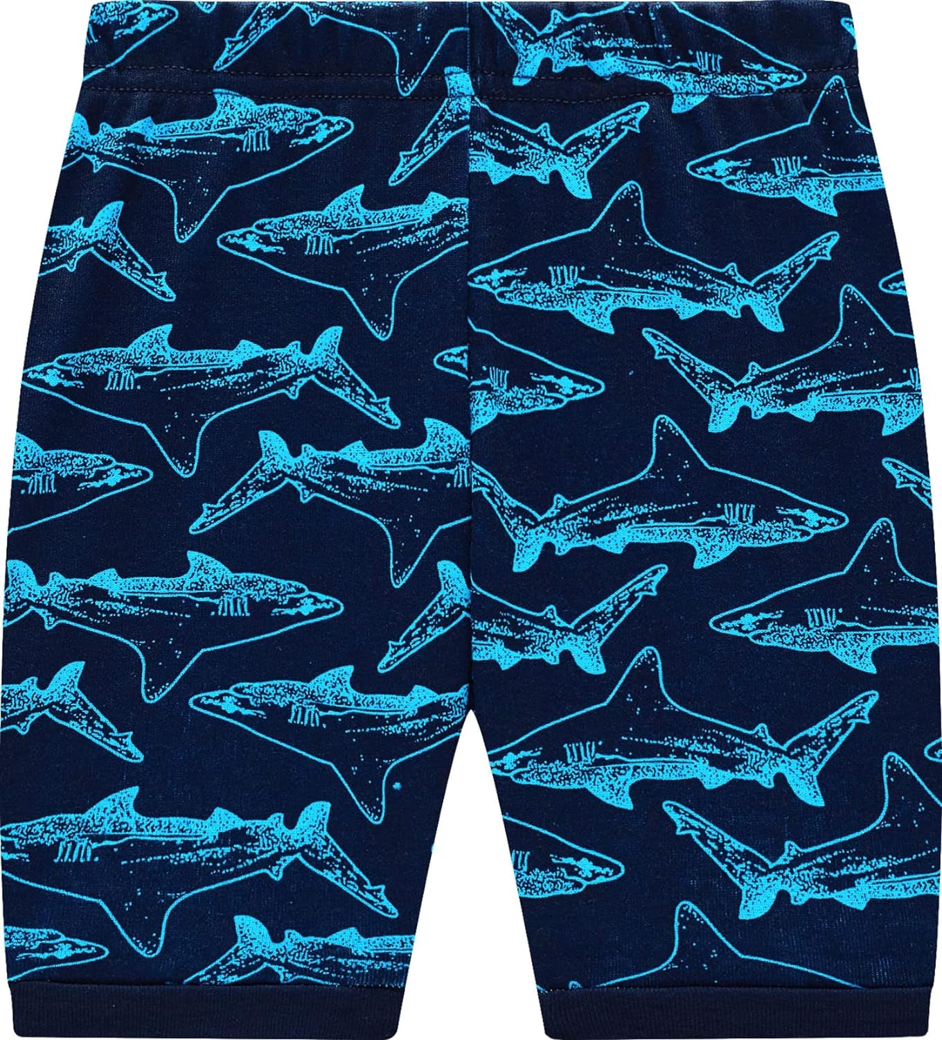 Adorable Toddler Shark Pajamas - 4-Piece Cotton Summer Set for Little Boys, Size 6