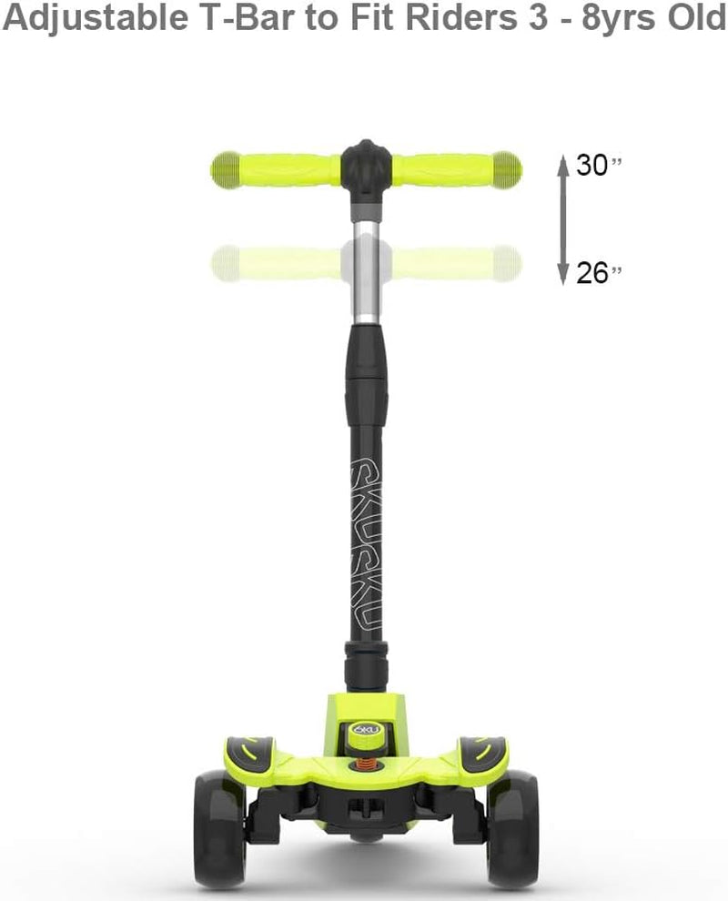 Adjustable Height Kids Scooter with Flashy Widened Wheels - Perfect for Ages 3-8!