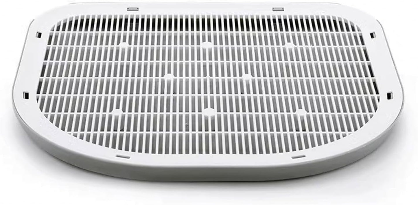 Premium Cat Litter Trapping Mat - Waterproof, Washable Double-Layer Design for Easy Clean and Less Waste (19.29" x 14.96", Grey)