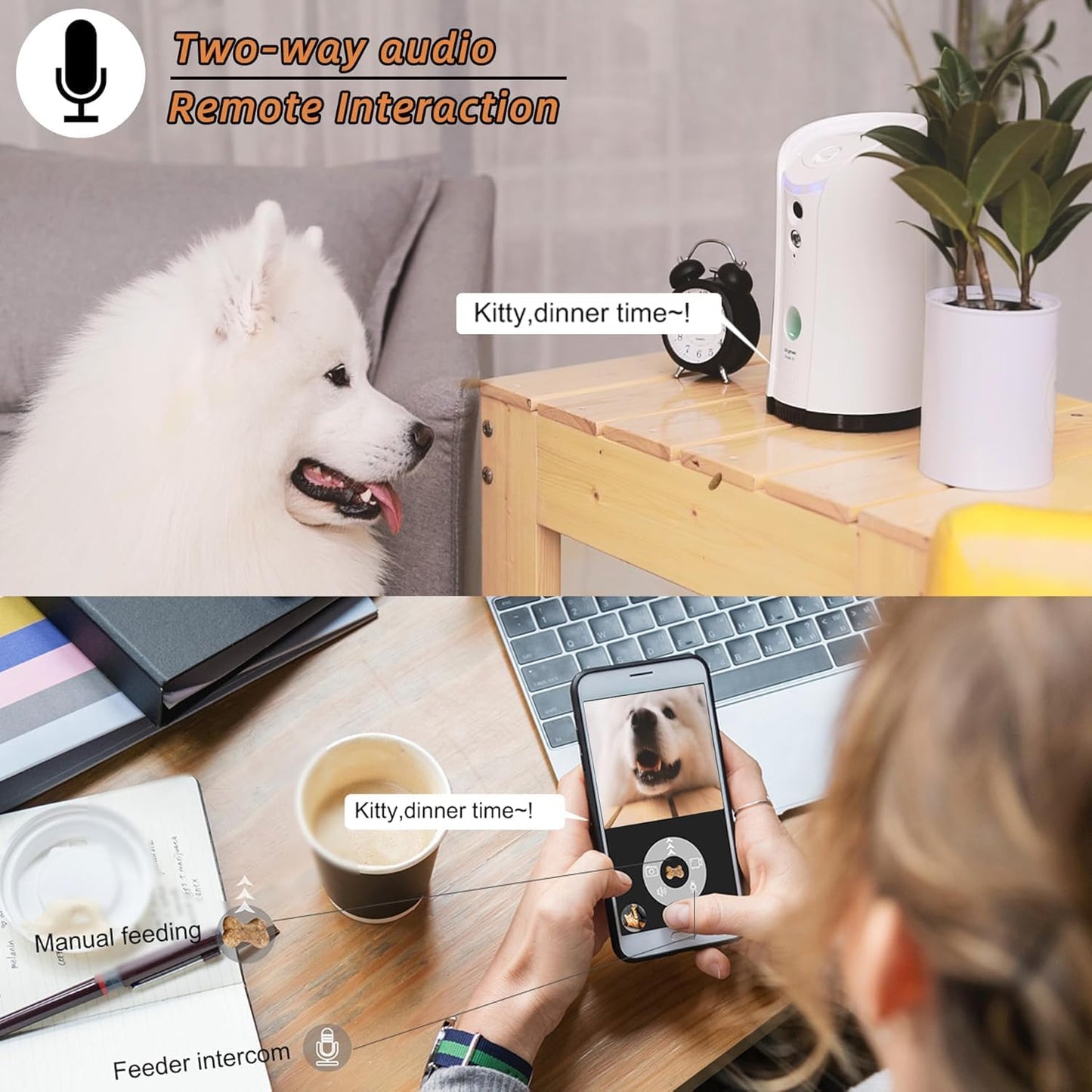Pet Camera with Treat Dispenser | Wifi, Night Vision