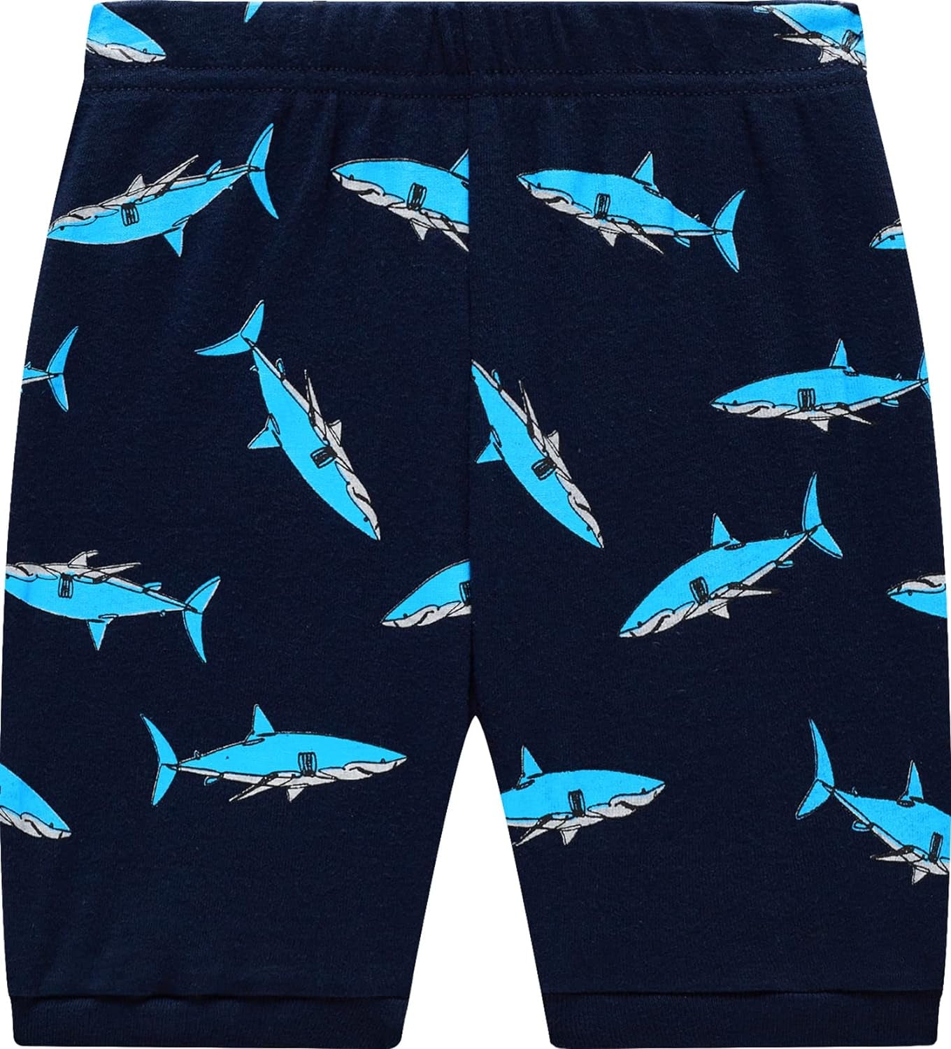 Adorable Toddler Shark Pajamas - 4-Piece Cotton Summer Set for Little Boys, Size 6