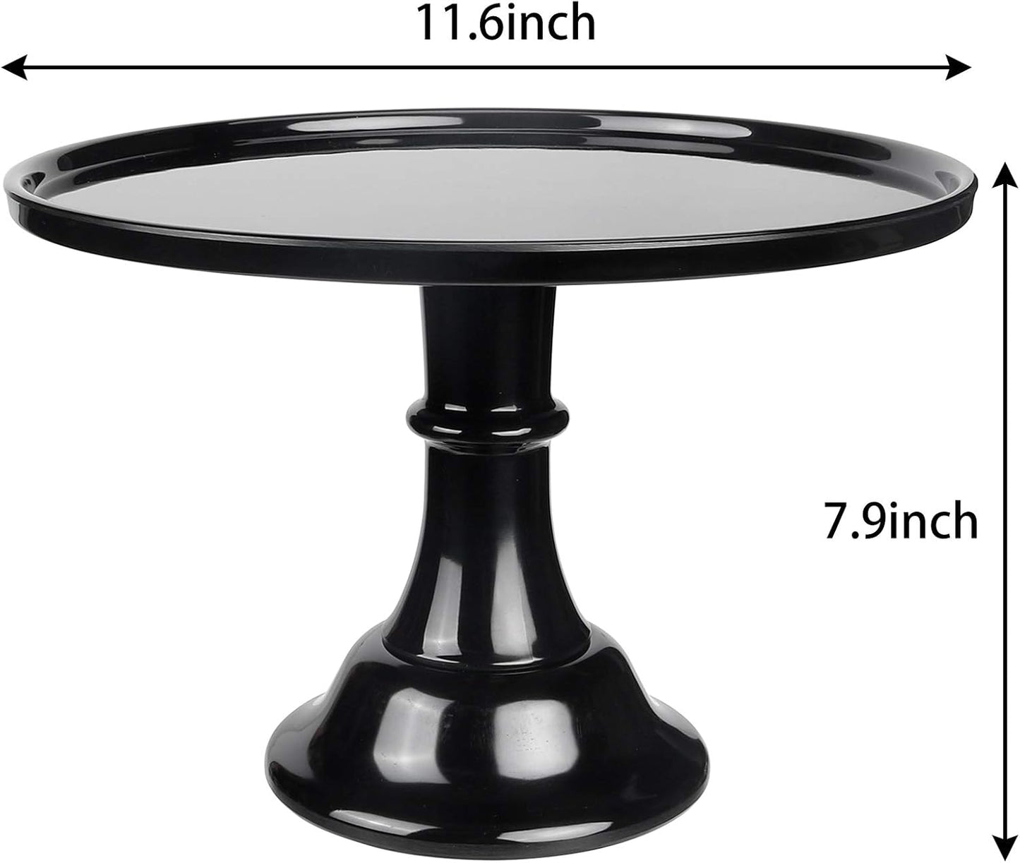 Elegant 11" Black Melamine Round Cake Stand - Perfect for Weddings, Birthdays, Holidays & Special Events!