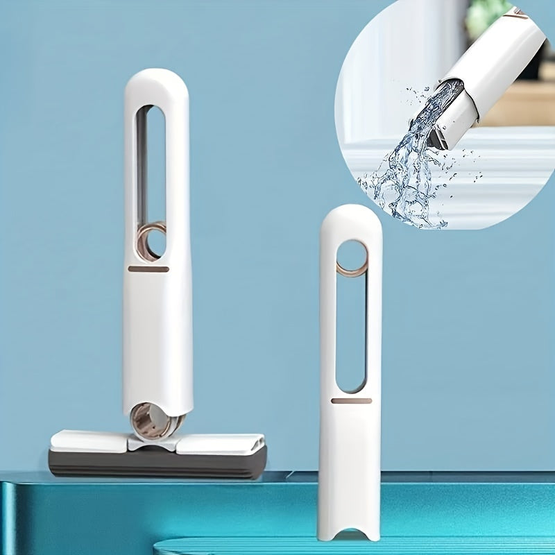 New Portable Self-Nsqueeze Mini Mop, Lazy Hand Wash-Free Strong Absorbent Mop Multifunction Portable Squeeze Cleaning Mop Desk Window Glass Cleaner Kitchen Car Sponge Cleaning Mop Home Cleaning Tools