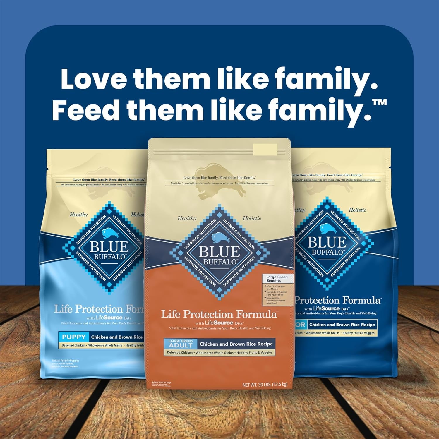 Life Protection Formula Large Breed Adult Dry Dog Food, Promotes Joint Health and Lean Muscles, Made with Natural Ingredients, Chicken & Brown Rice Recipe, 30-Lb Bag