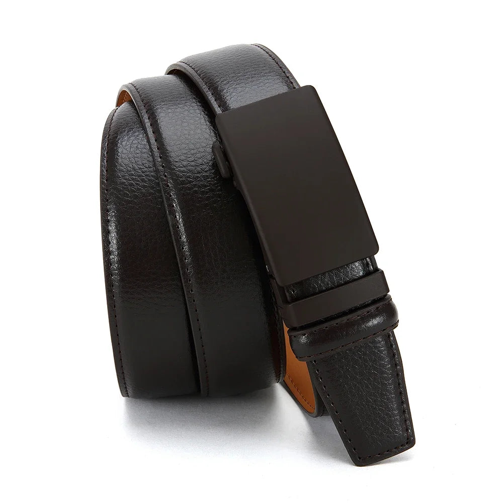 Men's Premium Leather Business Belt - Classic Alloy Buckle, Adjustable & Stylish for Casual & Formal Wear
