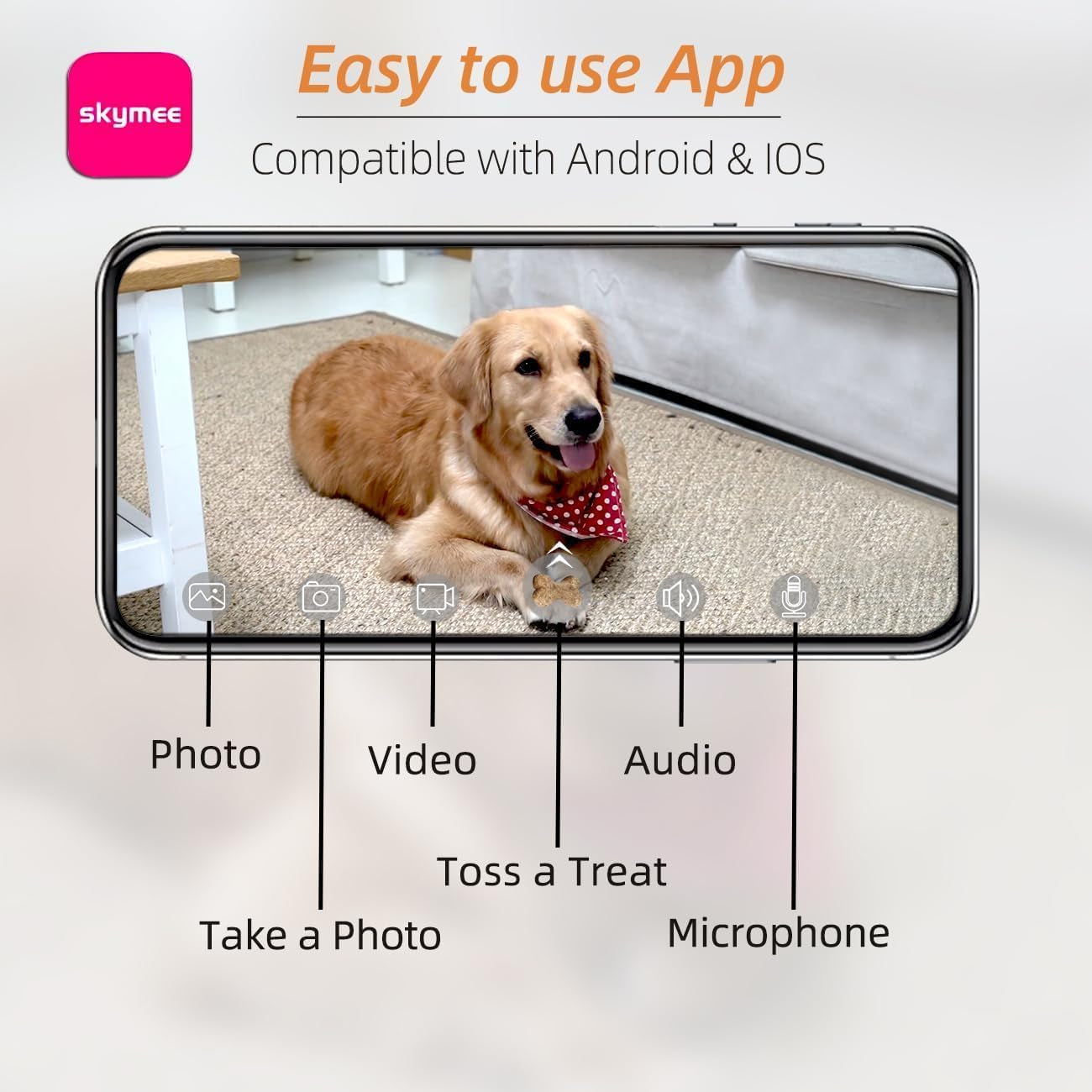 Pet Camera with Treat Dispenser | Wifi, Night Vision