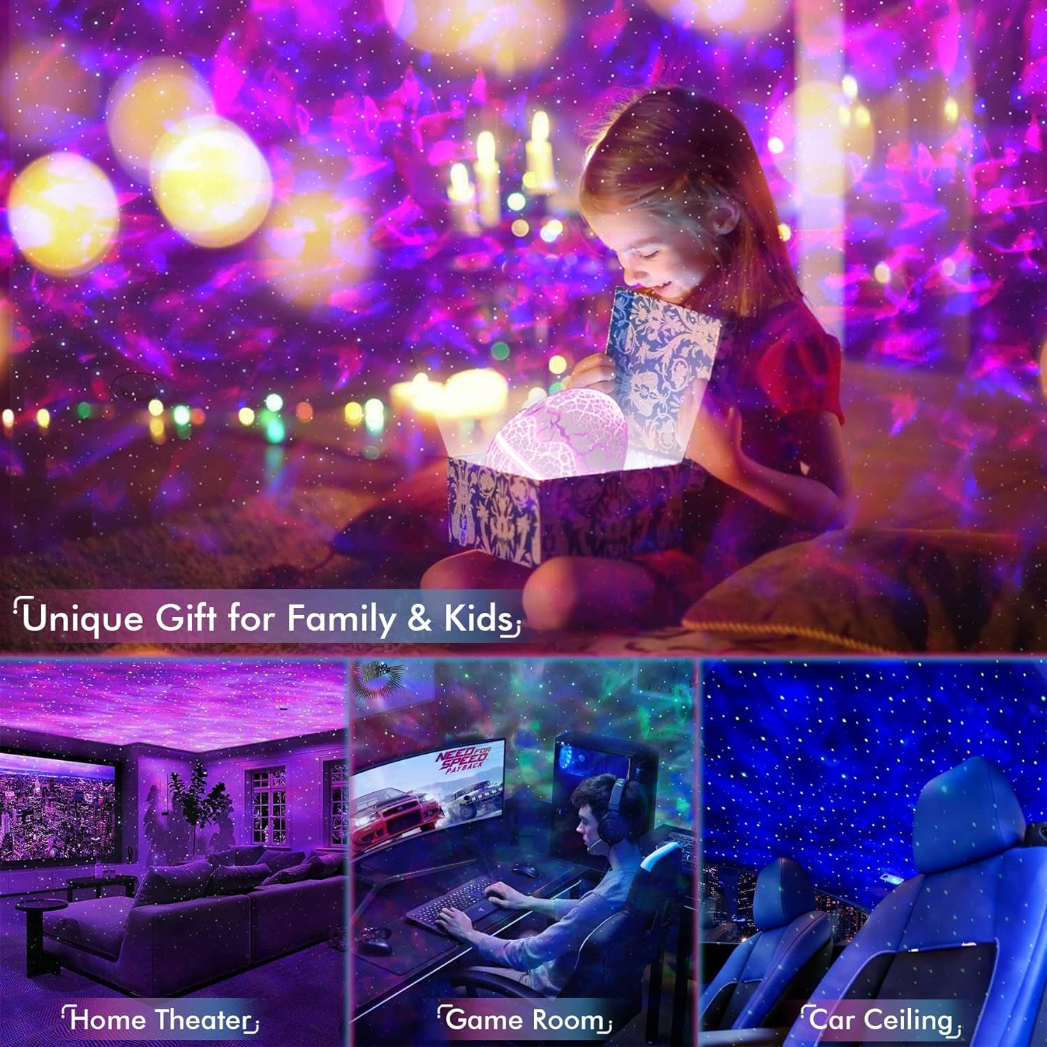 Galaxy Projector LED Night Light | Starry Sky
