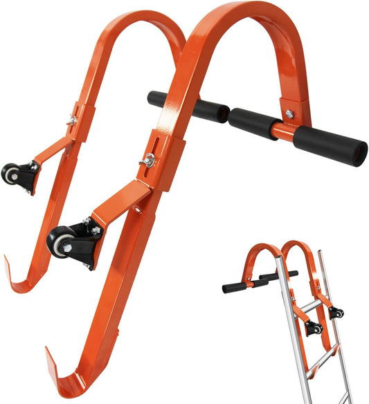 Heavy-Duty 2 Pack Roof Ladder Hooks - 26"x10" Stabilizers with 500 lbs Capacity & Wheels for Safe, Easy Access