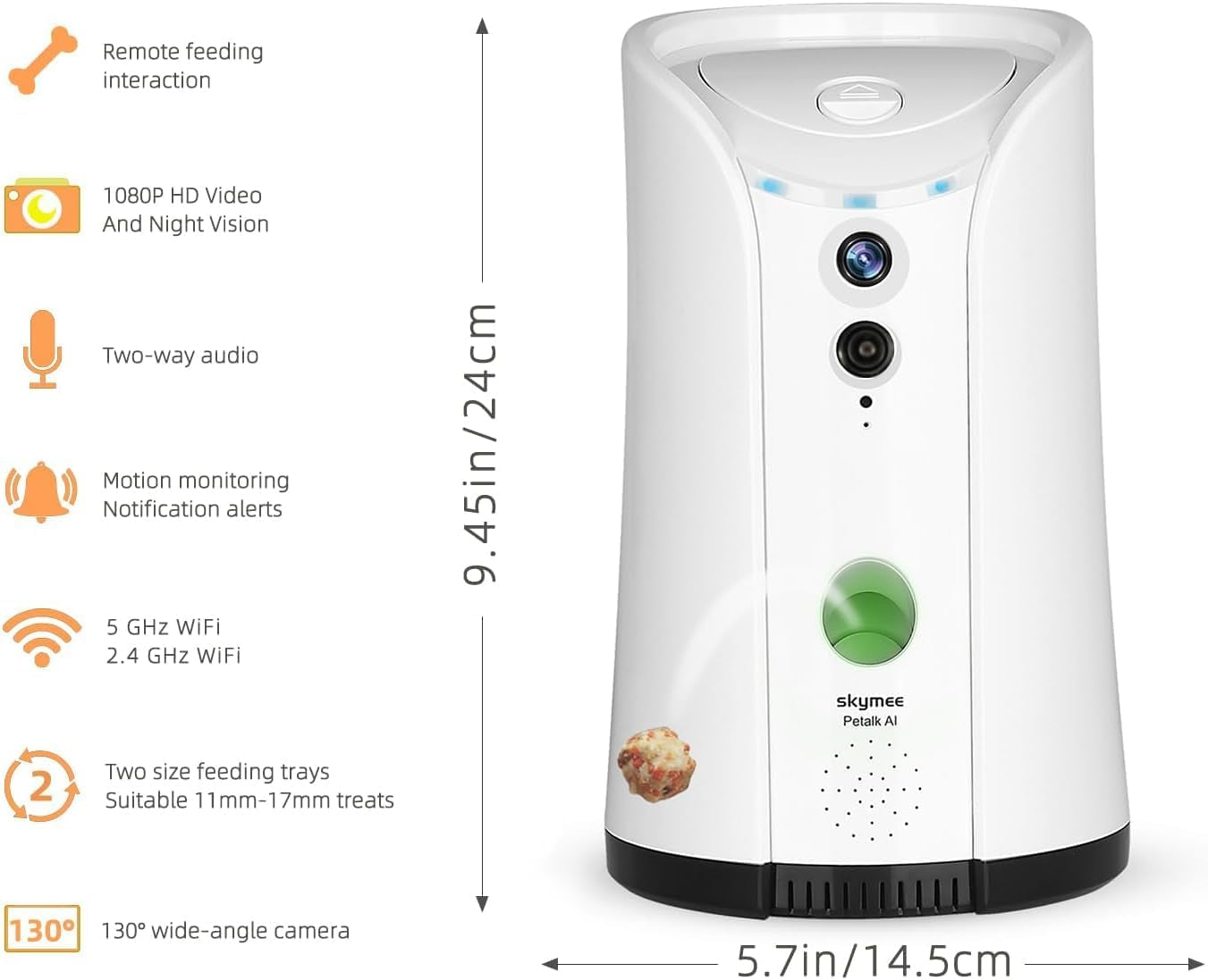 Pet Camera with Treat Dispenser | Wifi, Night Vision