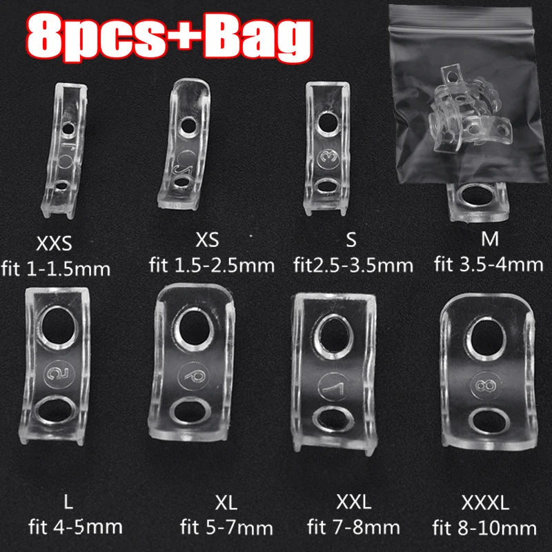 12PCS Silicone Invisible Ring Size Resizer - 8 Sizes Adjustable Clear Tighteners for Perfect Fit