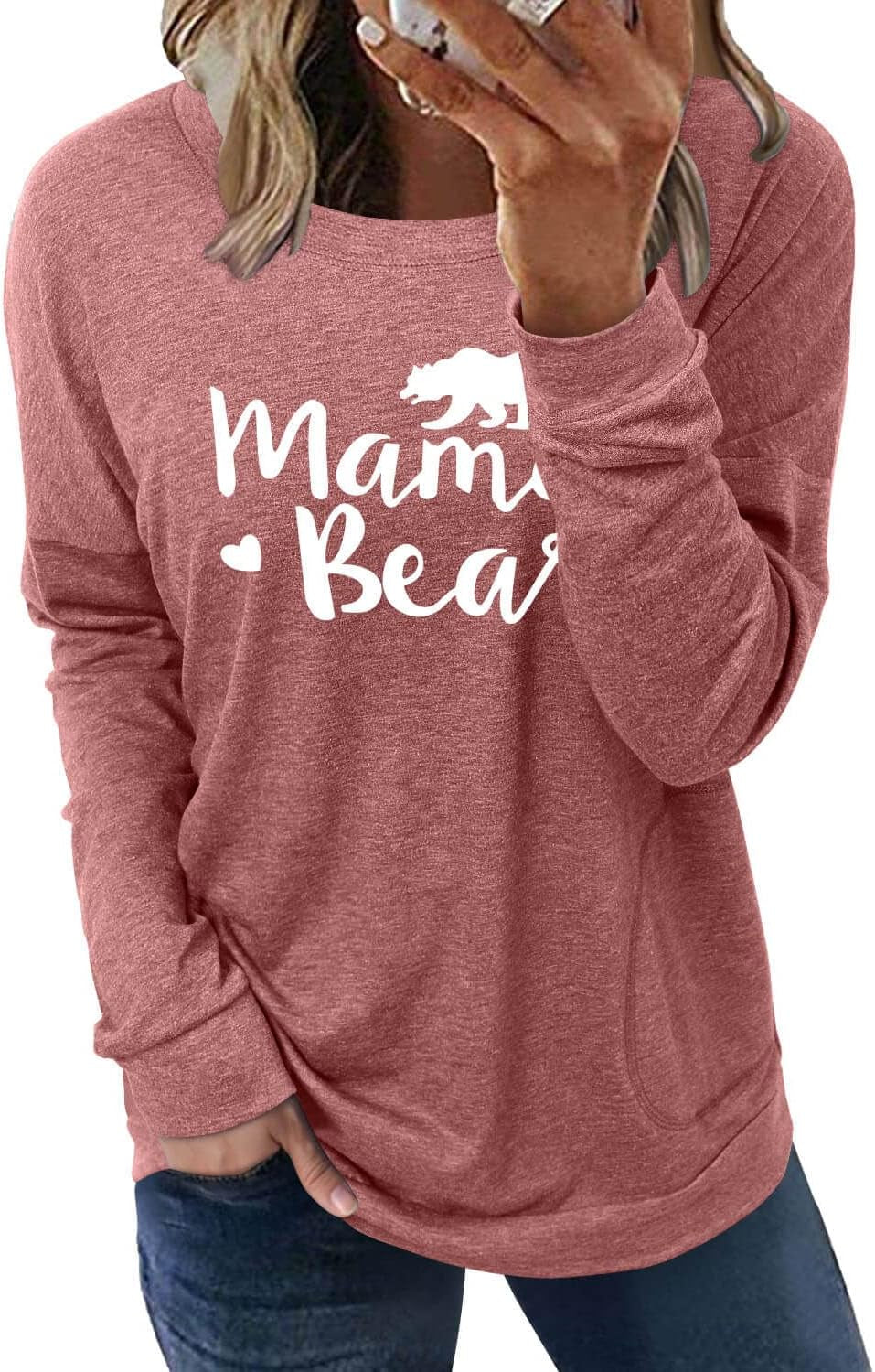 Cozy Women’s Casual Crewneck Sweatshirt - Relaxed Fit Long Sleeve Top for Everyday Style