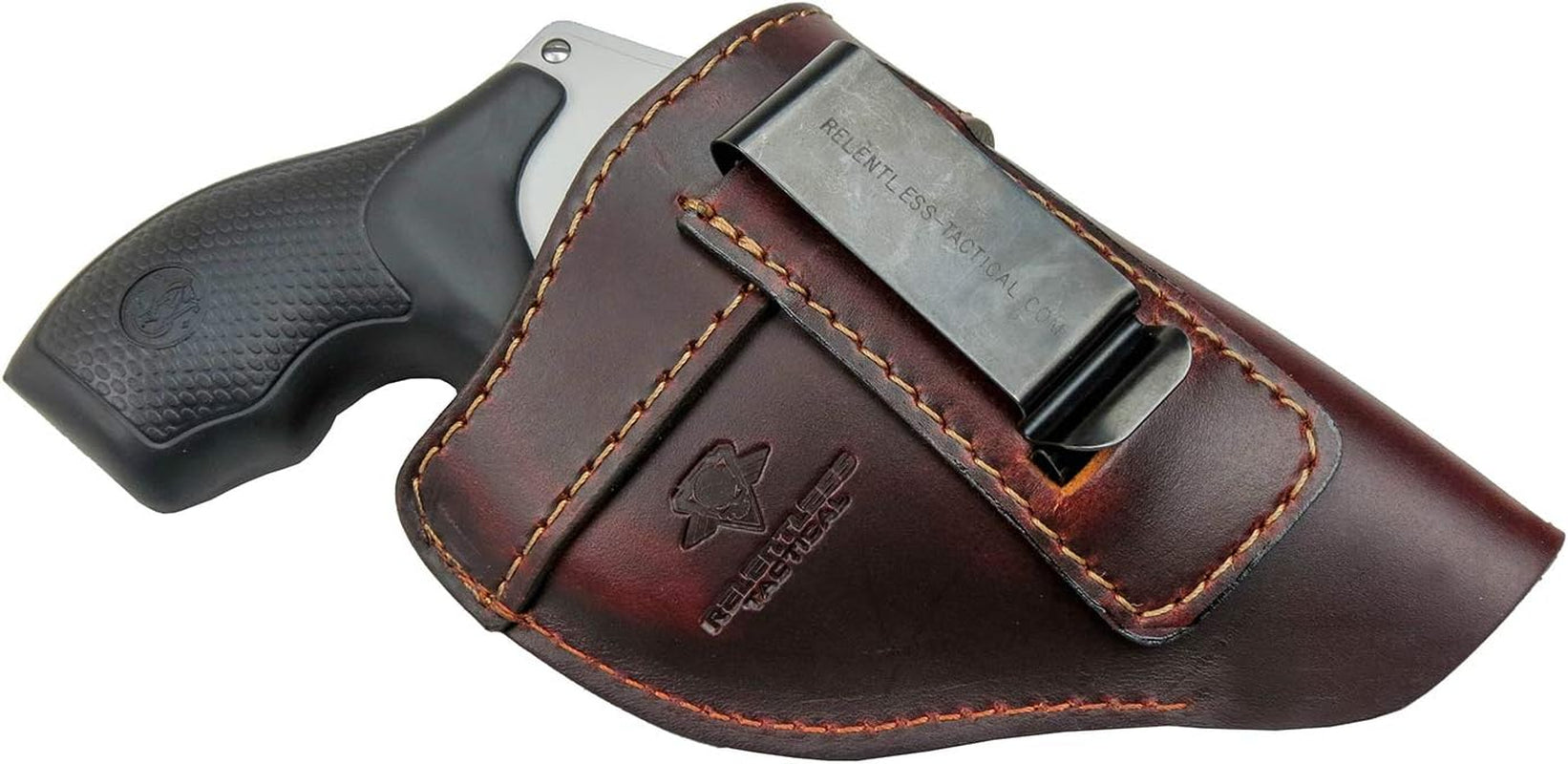 Defender Leather IWB Holster for J Frame Revolvers - Compatible with Ruger LCR, S&W 442/642, Taurus, Charter & More - Proudly Made in the USA