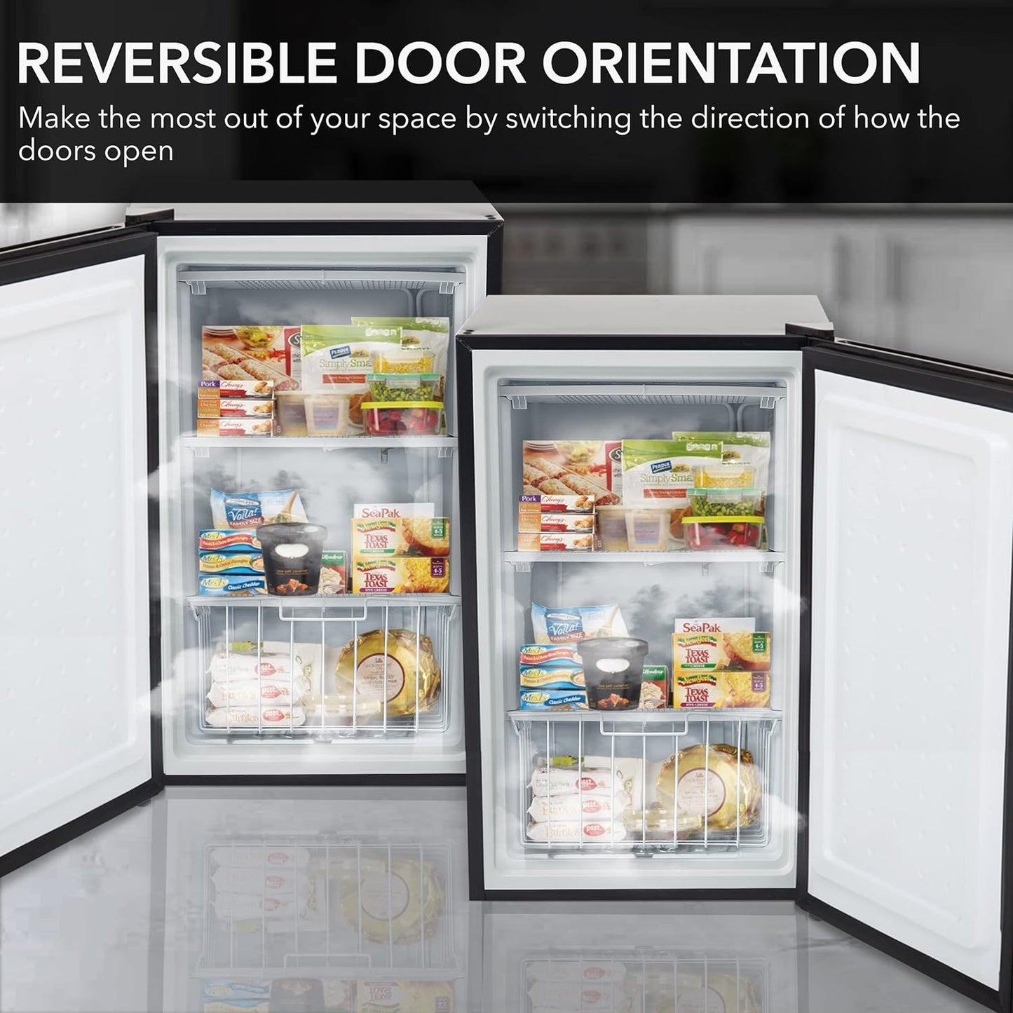 CUF-301BK 3 Cu. Ft Energy Star Locking Upright Freezer - Sleek Black Design