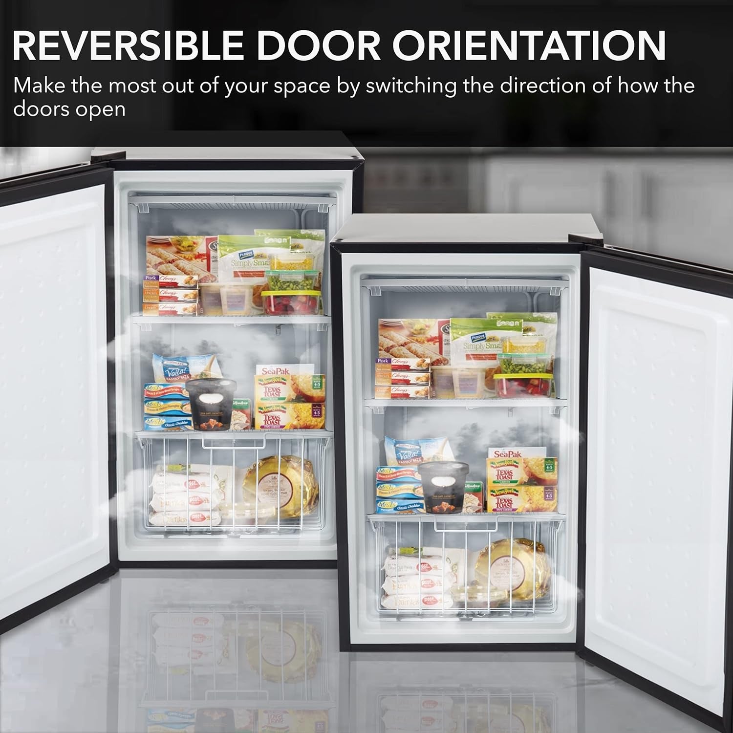 CUF-301BK 3 Cu. Ft Energy Star Locking Upright Freezer - Sleek Black Design