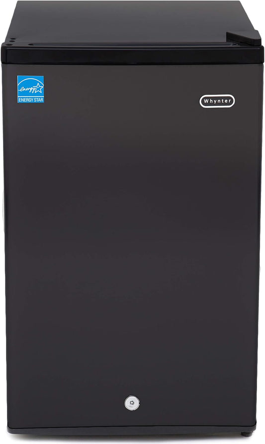 CUF-301BK 3 Cu. Ft Energy Star Locking Upright Freezer - Sleek Black Design