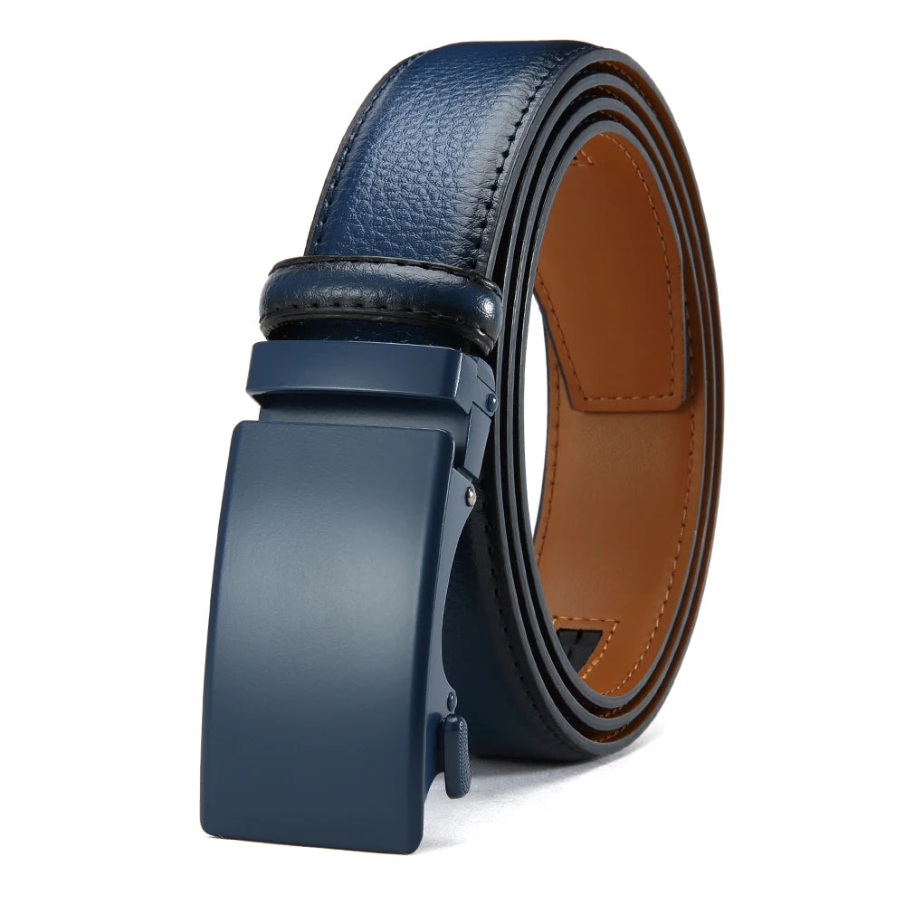 Men's Premium Leather Business Belt - Classic Alloy Buckle, Adjustable & Stylish for Casual & Formal Wear