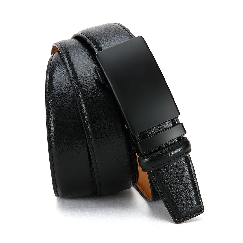 Men's Premium Leather Business Belt - Classic Alloy Buckle, Adjustable & Stylish for Casual & Formal Wear