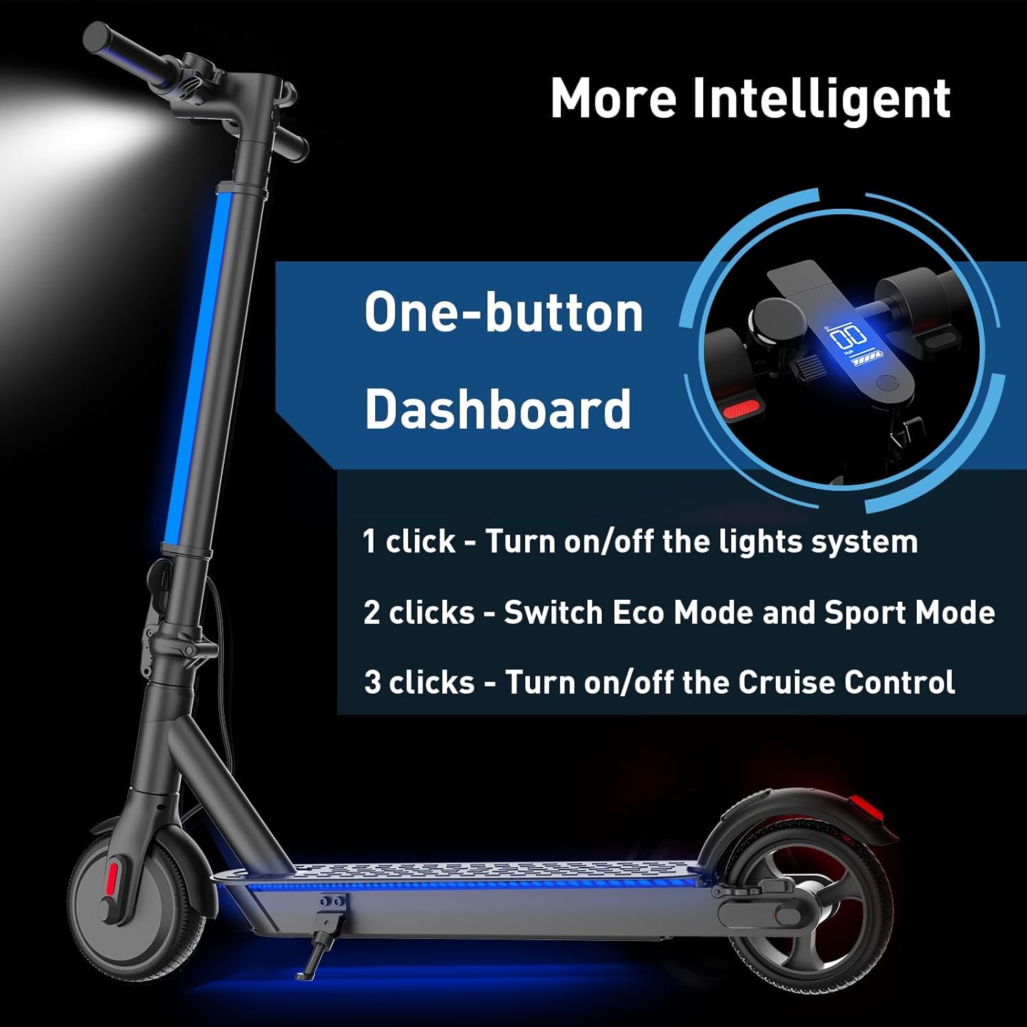S2 Lite Electric Scooter - Compact & Portable with 10.6 Miles Range, 13 MPH Speed, Perfect for Teens with 6.5" Solid Tires