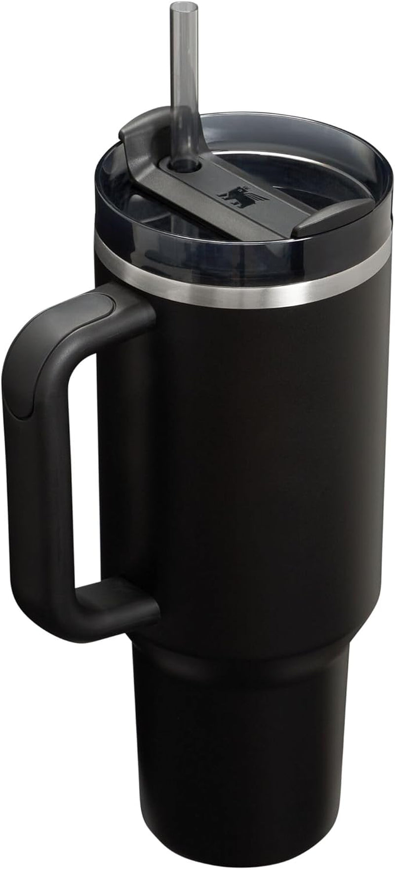 Quencher H2.0 40 Oz Tumbler with Handle & Straw - Insulated Stainless Steel, BPA-Free, Travel-Friendly, Black 2.0