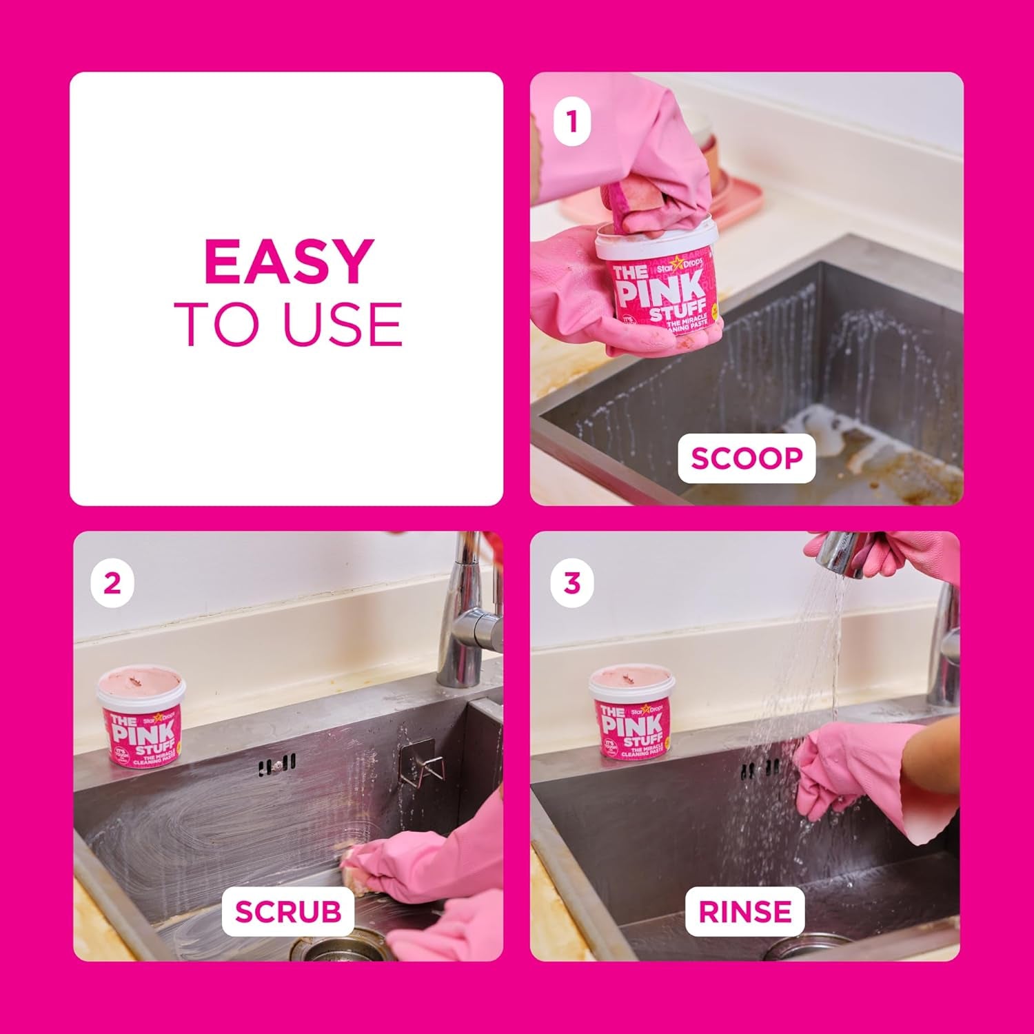 The Pink Stuff Miracle Cleaning Paste | Viral Tiktok All-Purpose Cleaner