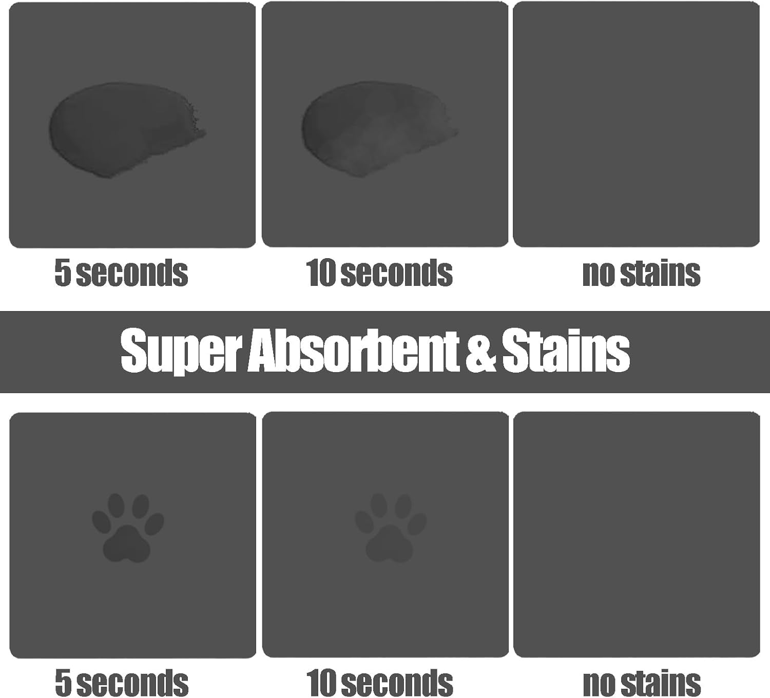 Extra-Large Absorbent Pet Feeding Mat - Quick-Dry, Non-Skid Design for Dogs & Cats, Stain-Resistant Food & Water Bowl Mat - Perfect for Messy Drinkers!