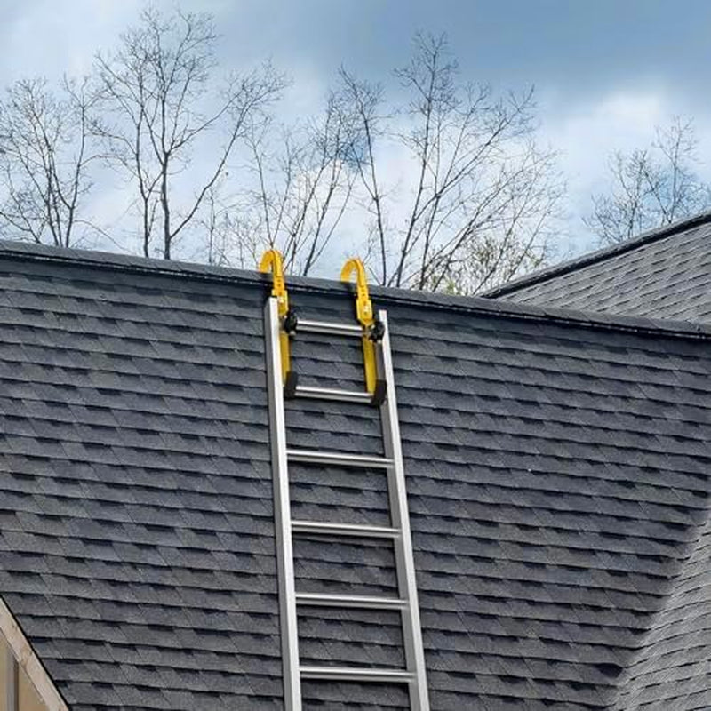 Heavy-Duty Roof Ladder Hooks with Wheels - Ultimate Extension Ladder Stabilizer for Safe, Easy Access to Steep Roofs!