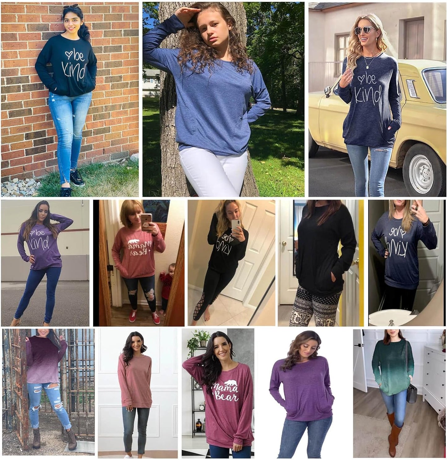 Cozy Women’s Casual Crewneck Sweatshirt - Relaxed Fit Long Sleeve Top for Everyday Style