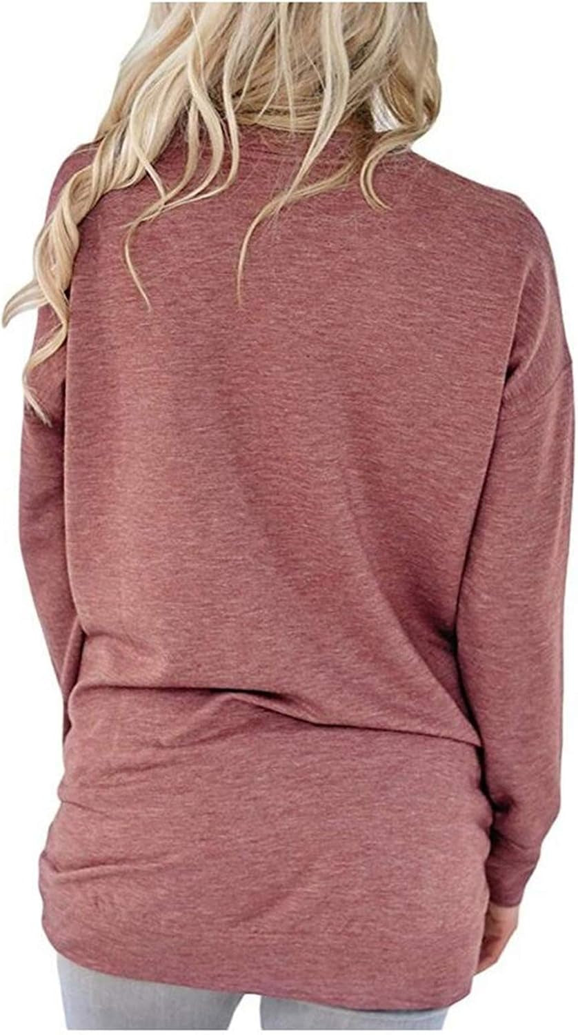 Cozy Women’s Casual Crewneck Sweatshirt - Relaxed Fit Long Sleeve Top for Everyday Style